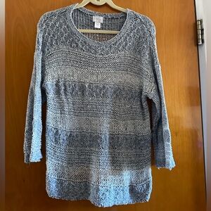 Neely Blue Gray Knit Sweater